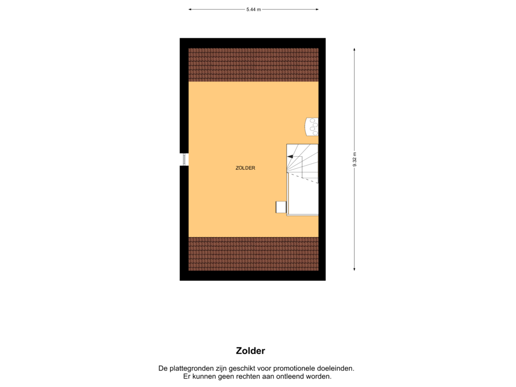 Bekijk plattegrond van 2e Verdieping van Hoekwoning (Bouwnr. 14)