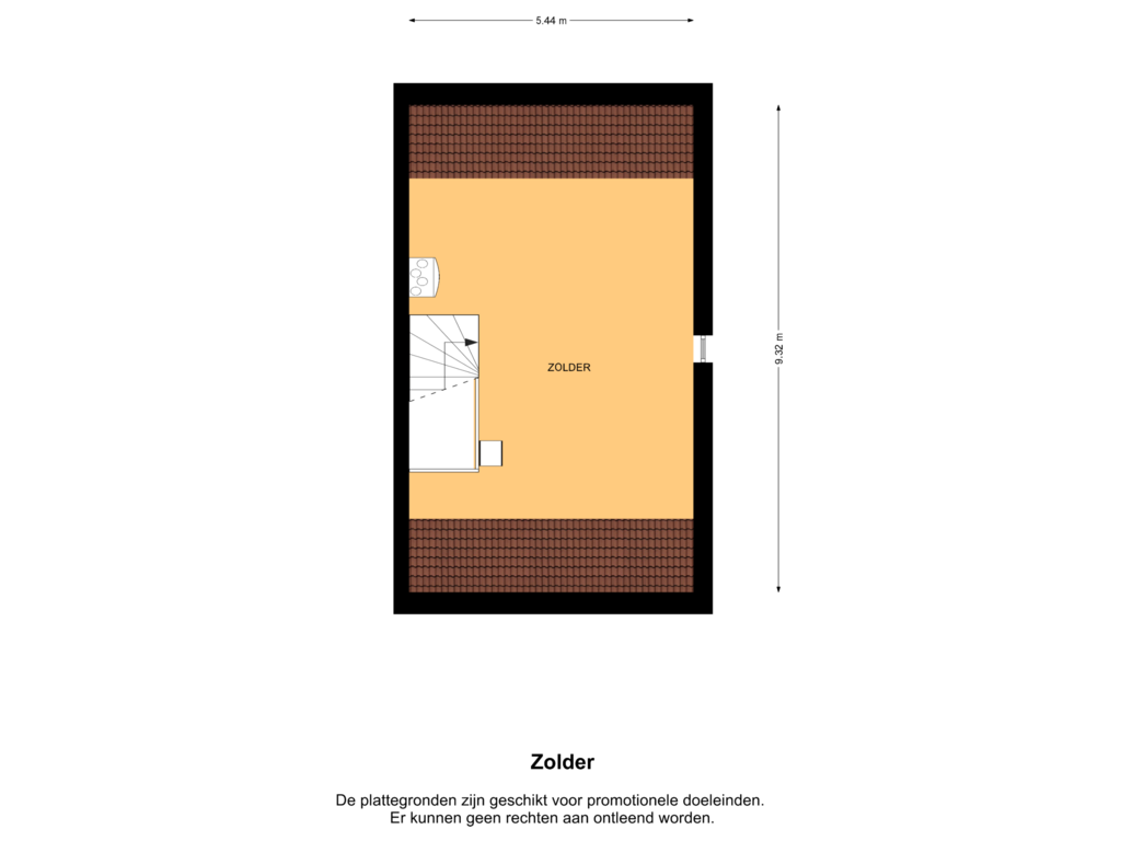 Bekijk plattegrond van 2e Verdieping van Hoekwoning (Bouwnr. 33)