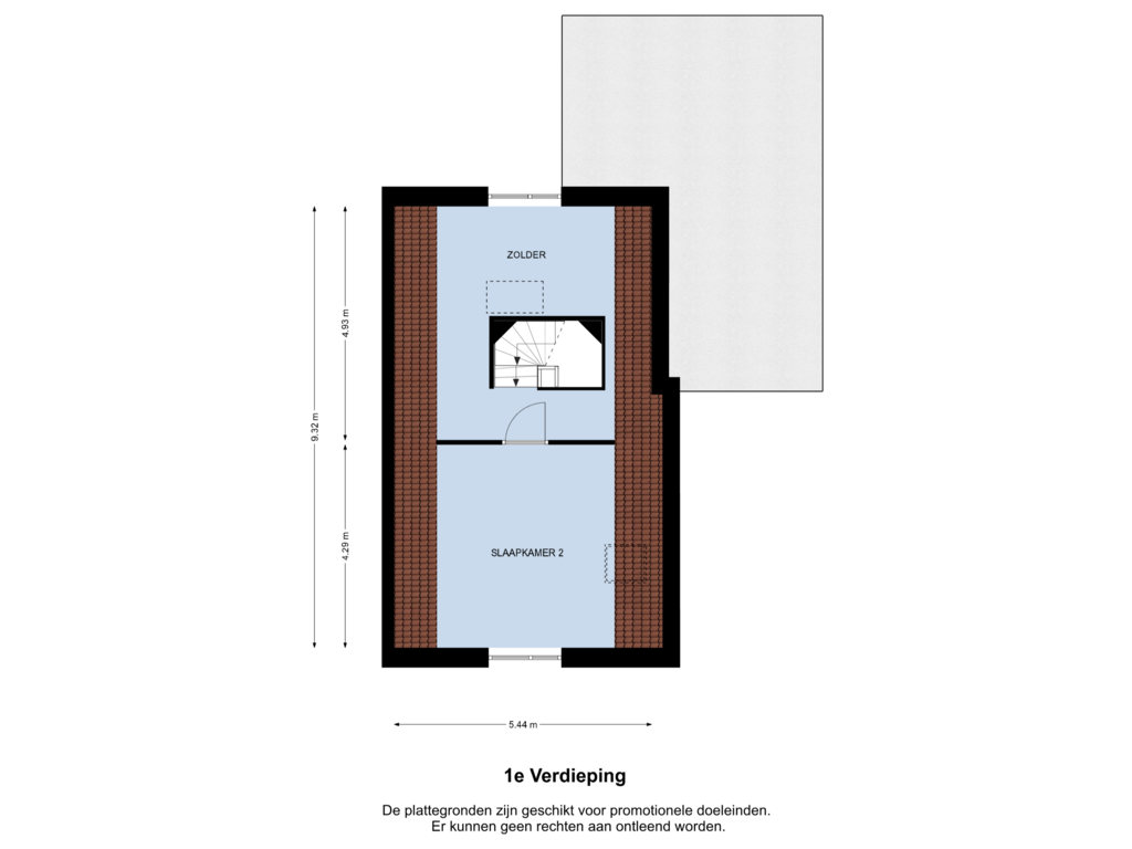 Bekijk plattegrond van 1e Verdieping van Levensloopwoning (Bouwnr. 38)