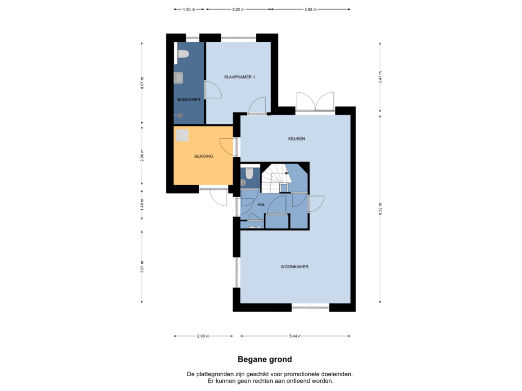 Bekijk plattegrond van Begane van Levensloopwoning (Bouwnr. 39)