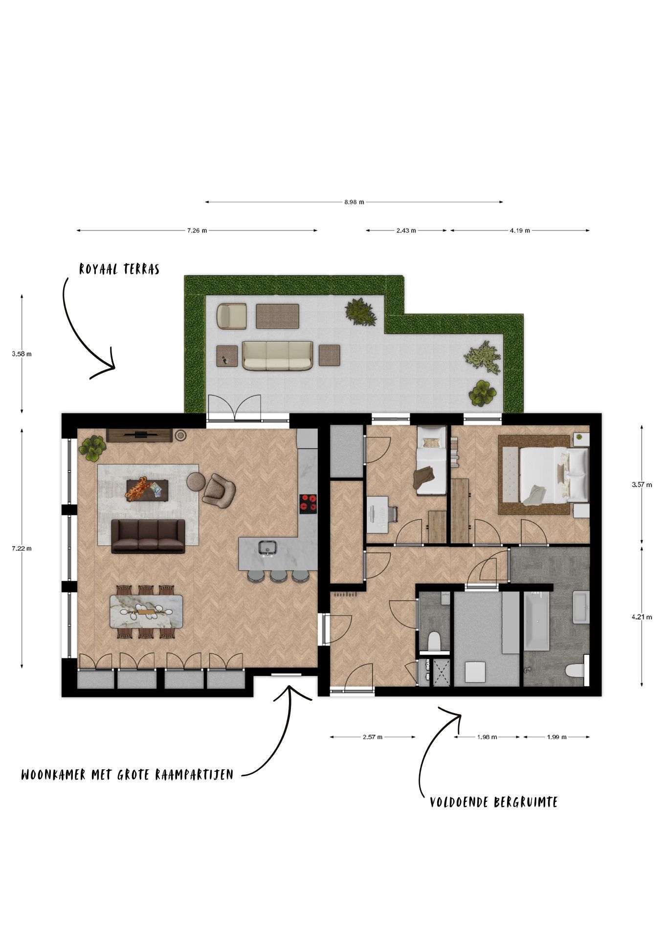 Foto 5 van Appartement (Bouwnr. A)