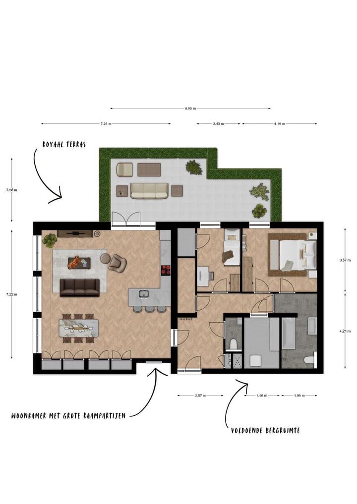 Foto 5 van Appartement (Bouwnr. A)