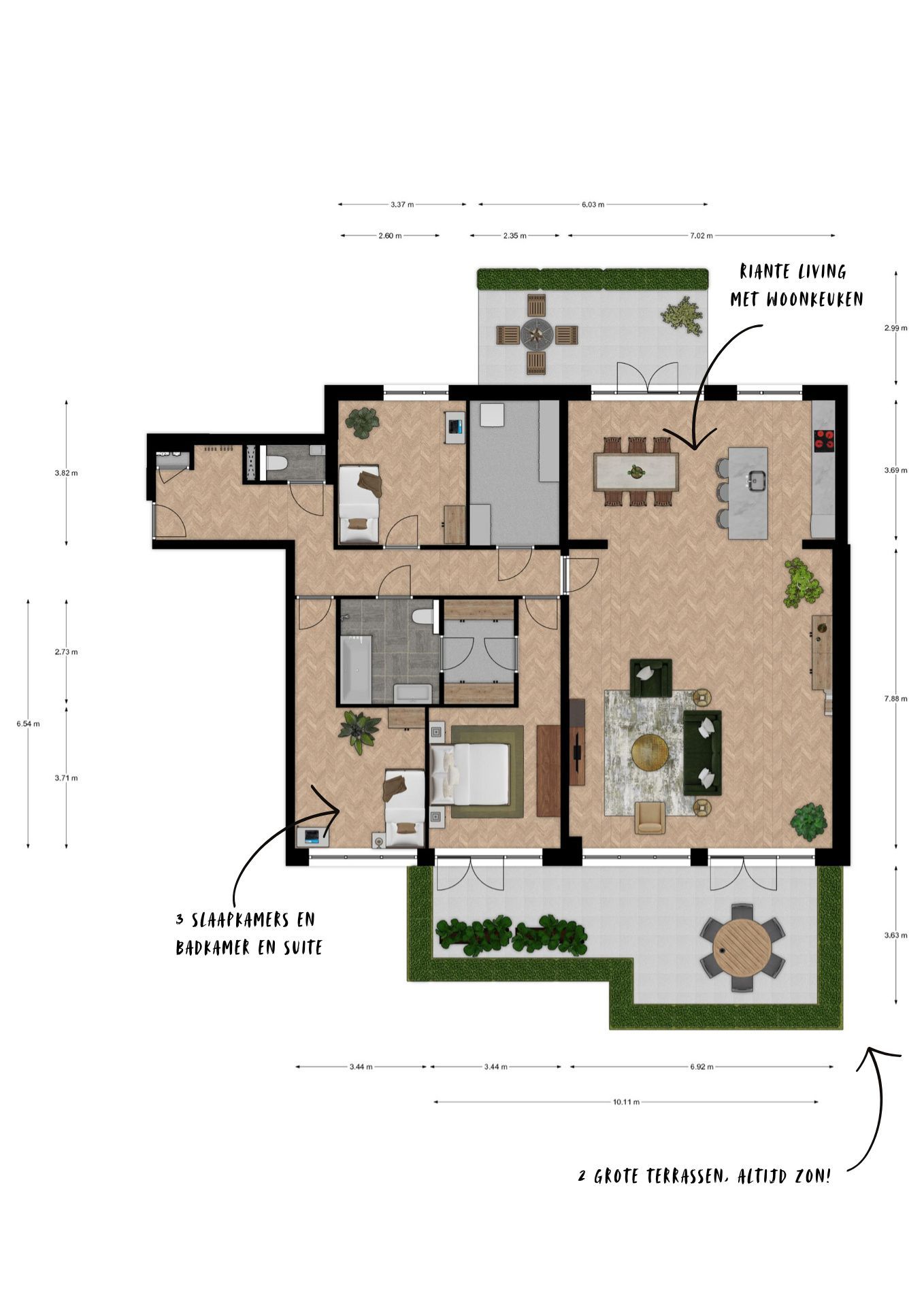 Foto 5 van Appartement (Bouwnr. B)