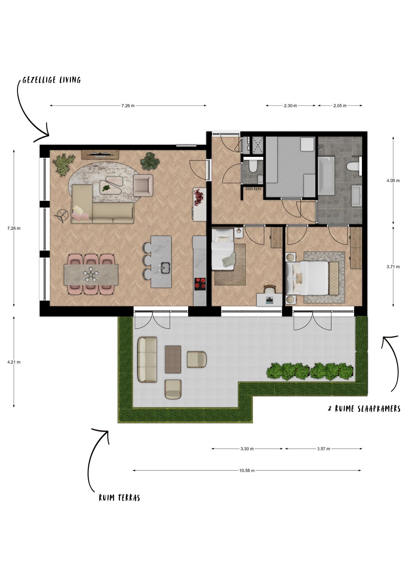 Foto 5 van Appartement (Bouwnr. C)