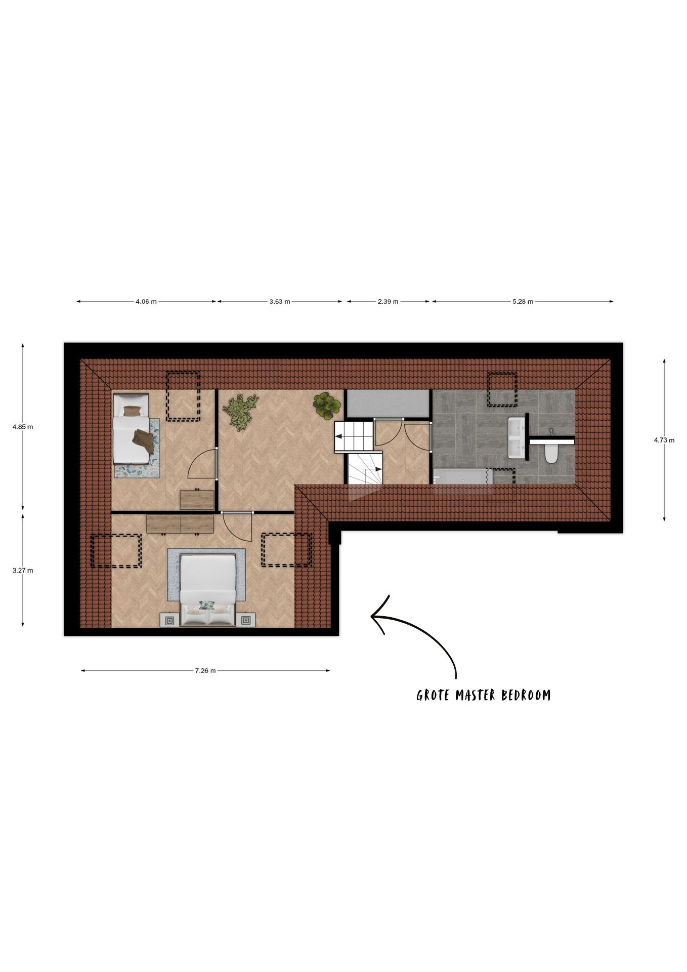 Foto 6 van Appartement (Bouwnr. D)