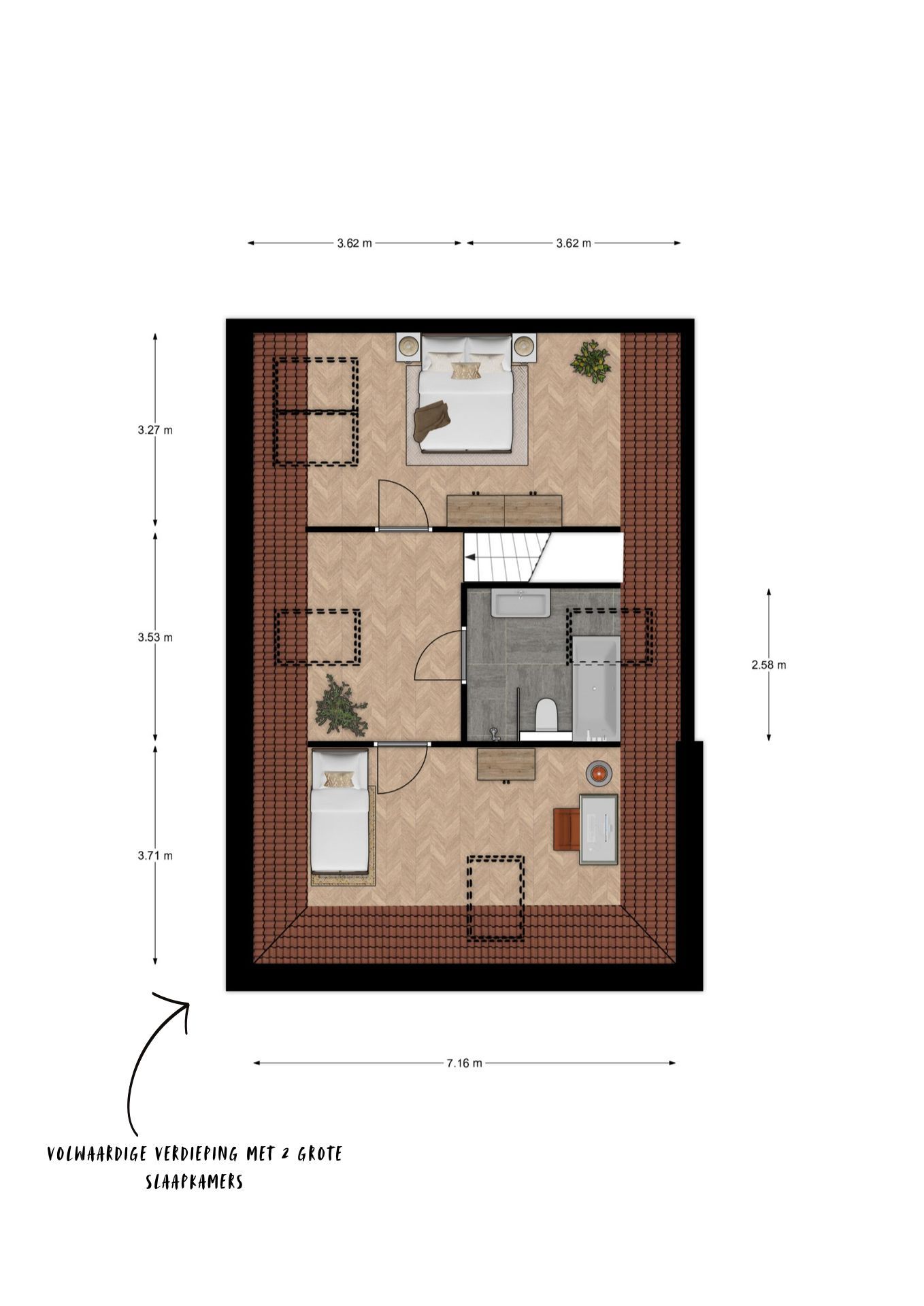 Foto 6 van Appartement (Bouwnr. F)