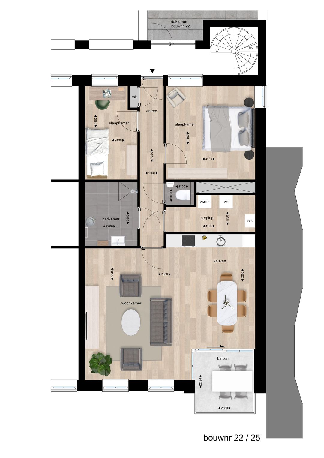 Foto 2 van Nieuwbouw appartement (Bouwnr. 25)