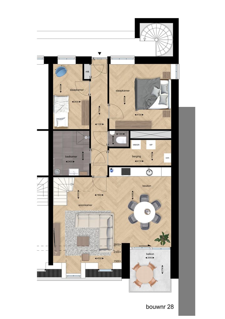 Foto 2 van Nieuwbouw appartement (Bouwnr. 28)