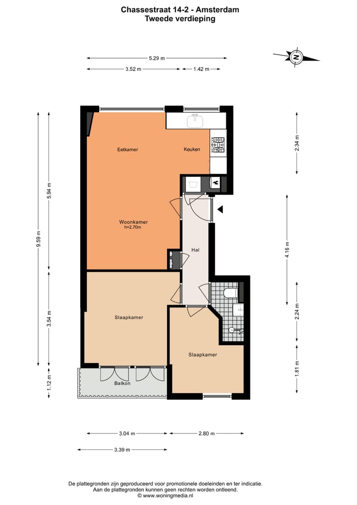 Foto 22 van Chasséstraat 14-2