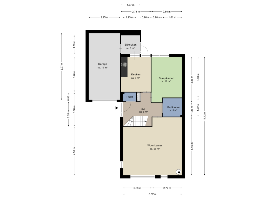 View floorplan of Begane Grond of Veenakker 17