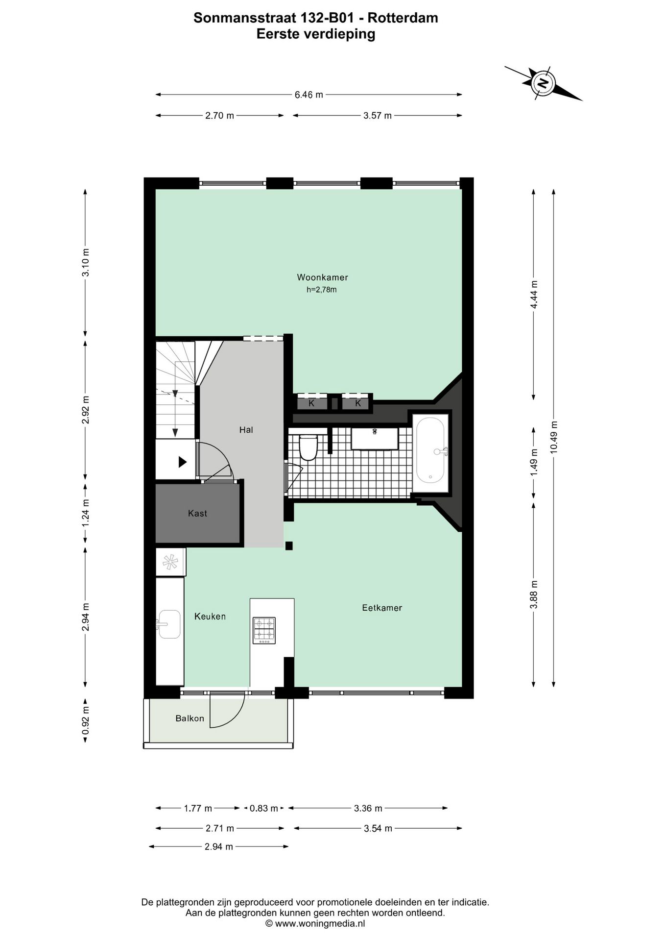 Foto 33 van Sonmansstraat 132-B01