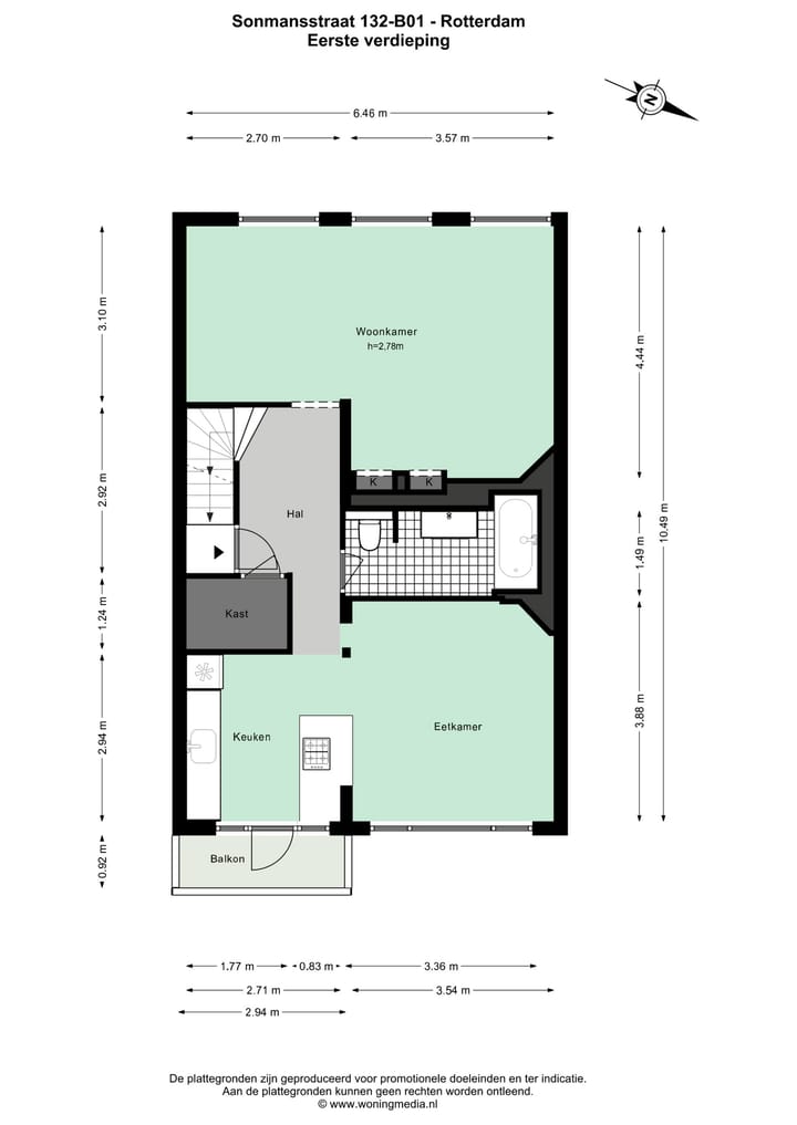 Foto 33 van Sonmansstraat 132-B01