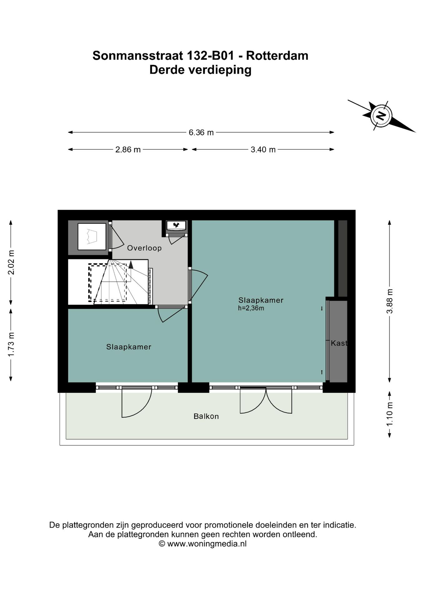 Foto 36 van Sonmansstraat 132-B01