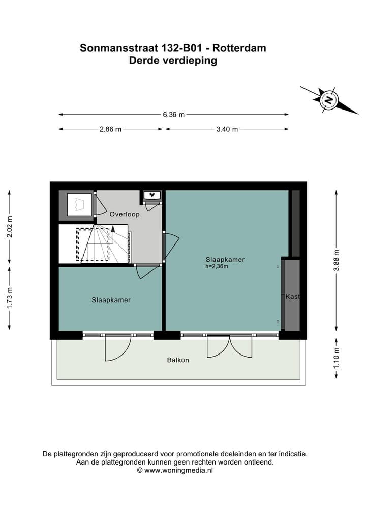 Foto 36 van Sonmansstraat 132-B01