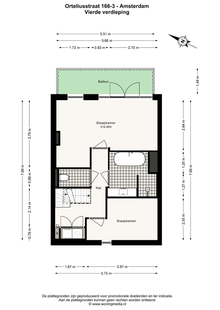 Foto 31 van Orteliusstraat 166-3