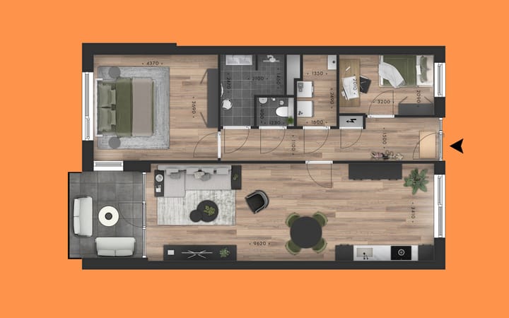 Foto 12 van Appartement (Bouwnr. 12)