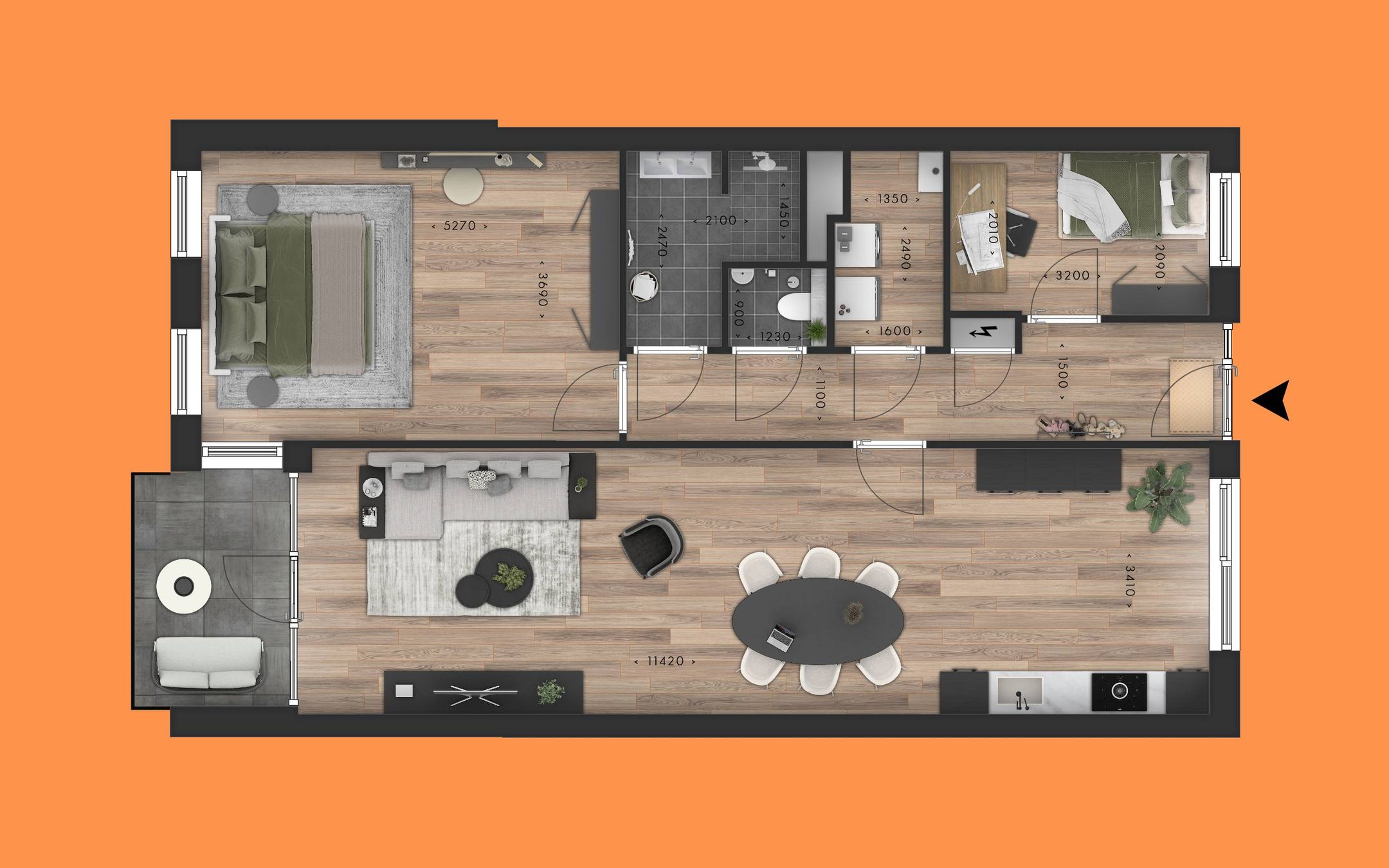 Foto 12 van Appartement (Bouwnr. 14)