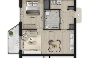 2-Kamer appartement thumbnail