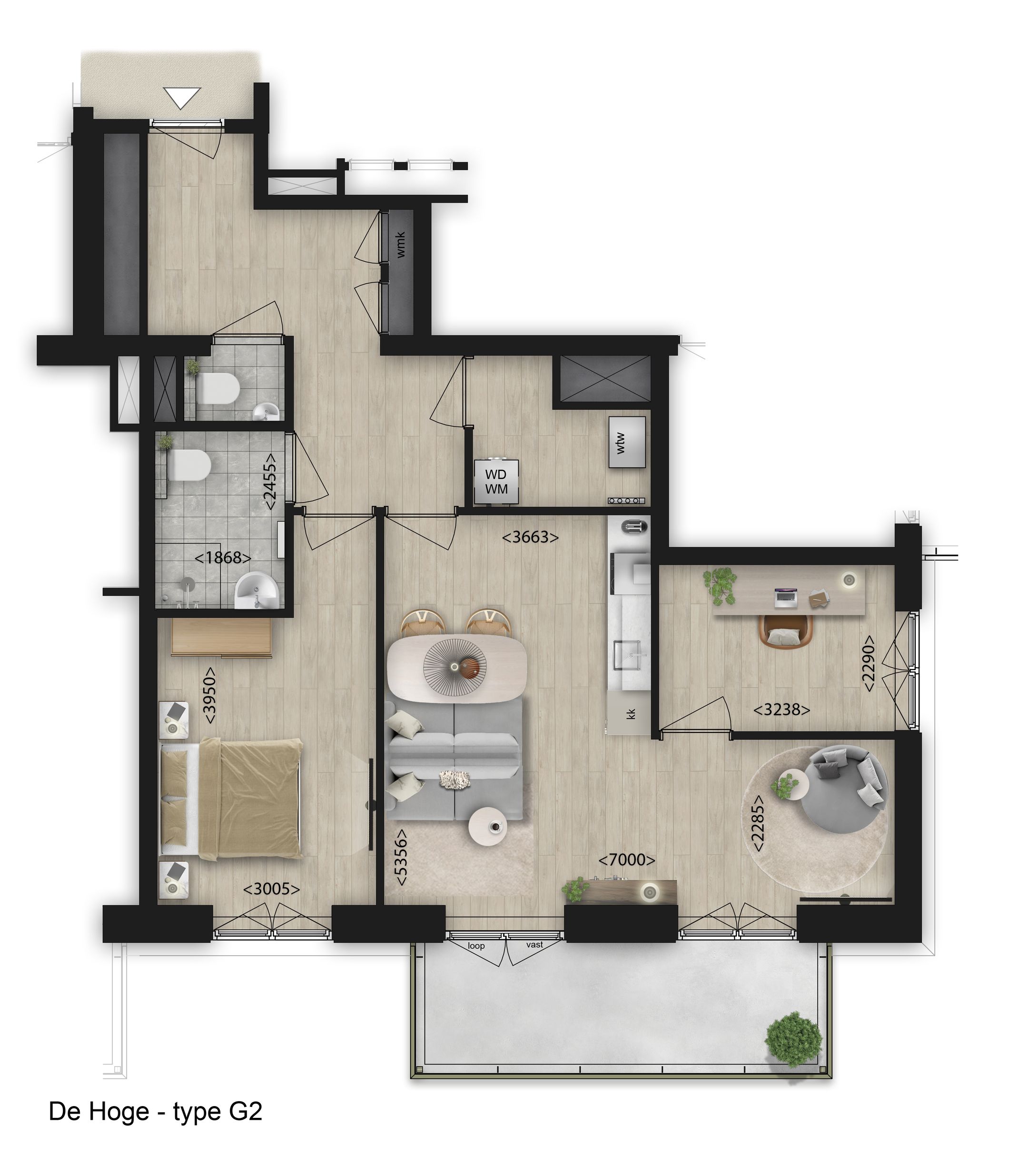 3-Kamer appartement (Bouwnr. 10.07)  false