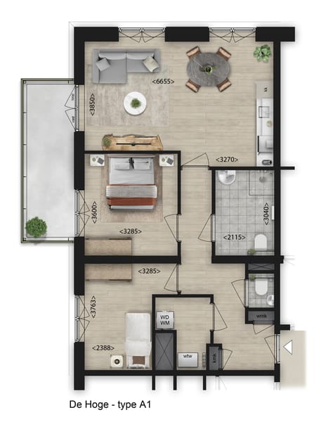 3-Kamer appartement thumbnail