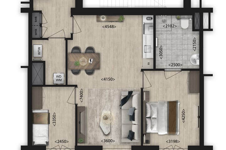 Foto 1 van 3-Kamer appartement (Bouwnr. 10.04)
