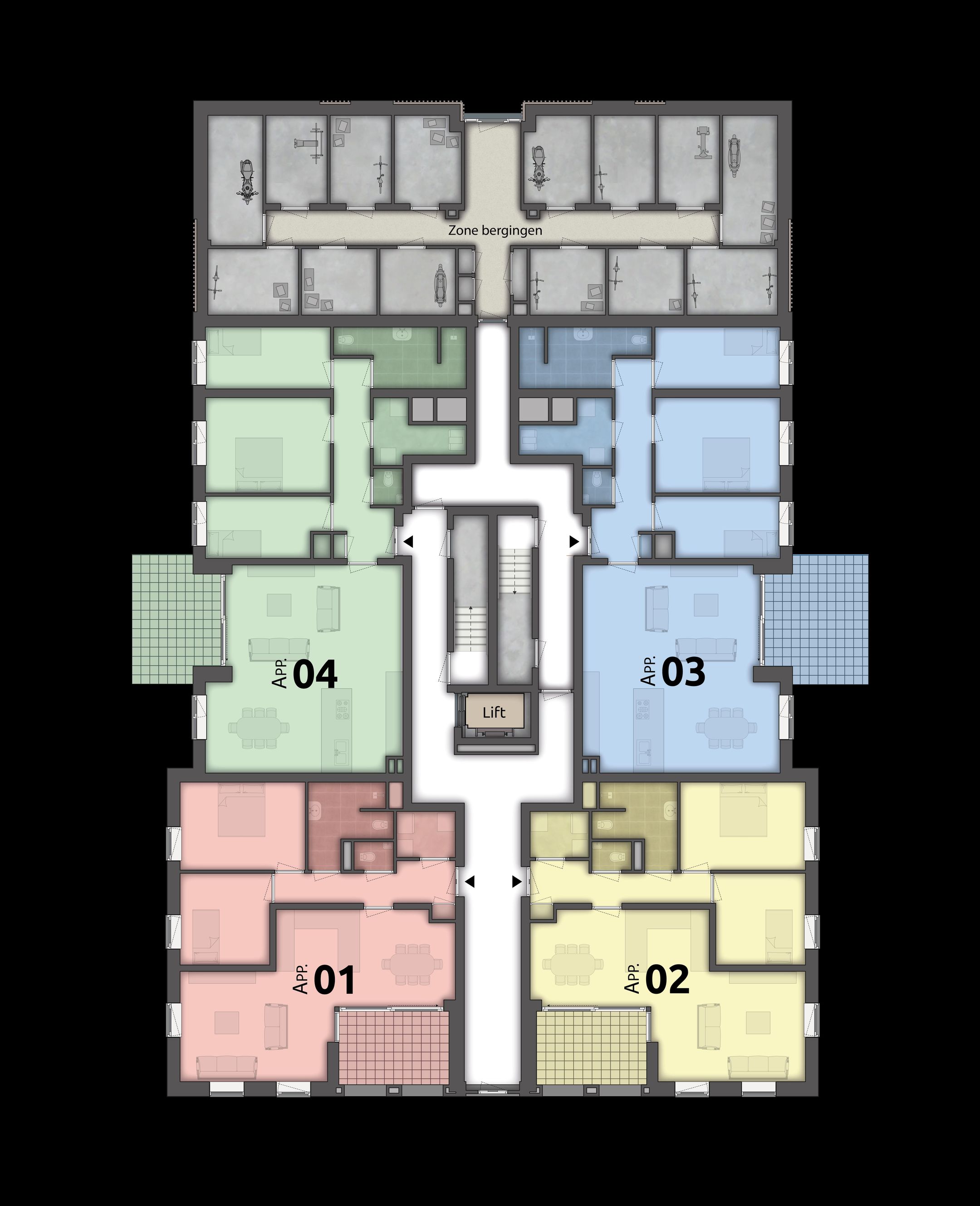 Foto 7 van appartementencomplex "de Kastanje"