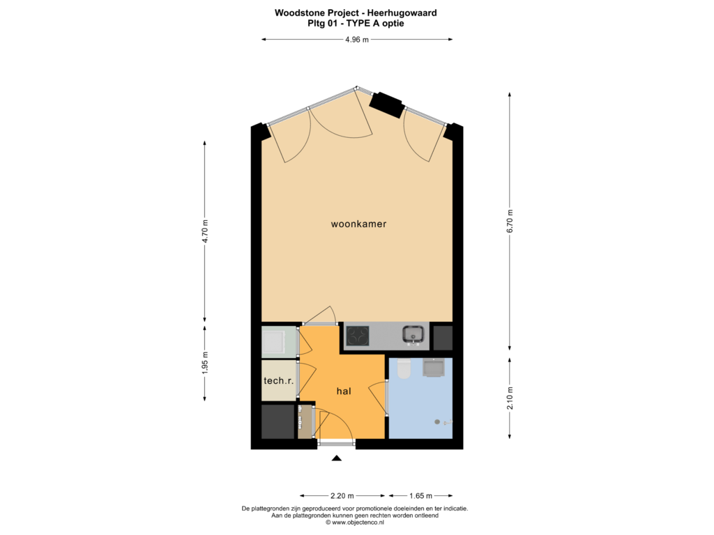 Bekijk plattegrond van Pltg 01 Optie van Type C Diep 3 Kamer appartement comfort