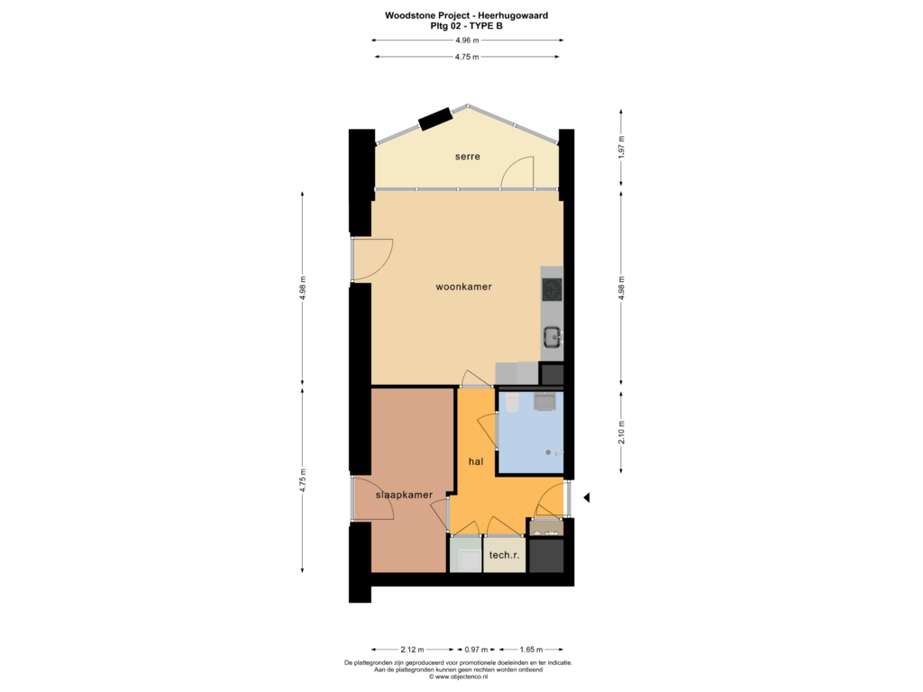 Bekijk plattegrond van Pltg 02 van Type C Diep 3 Kamer appartement comfort