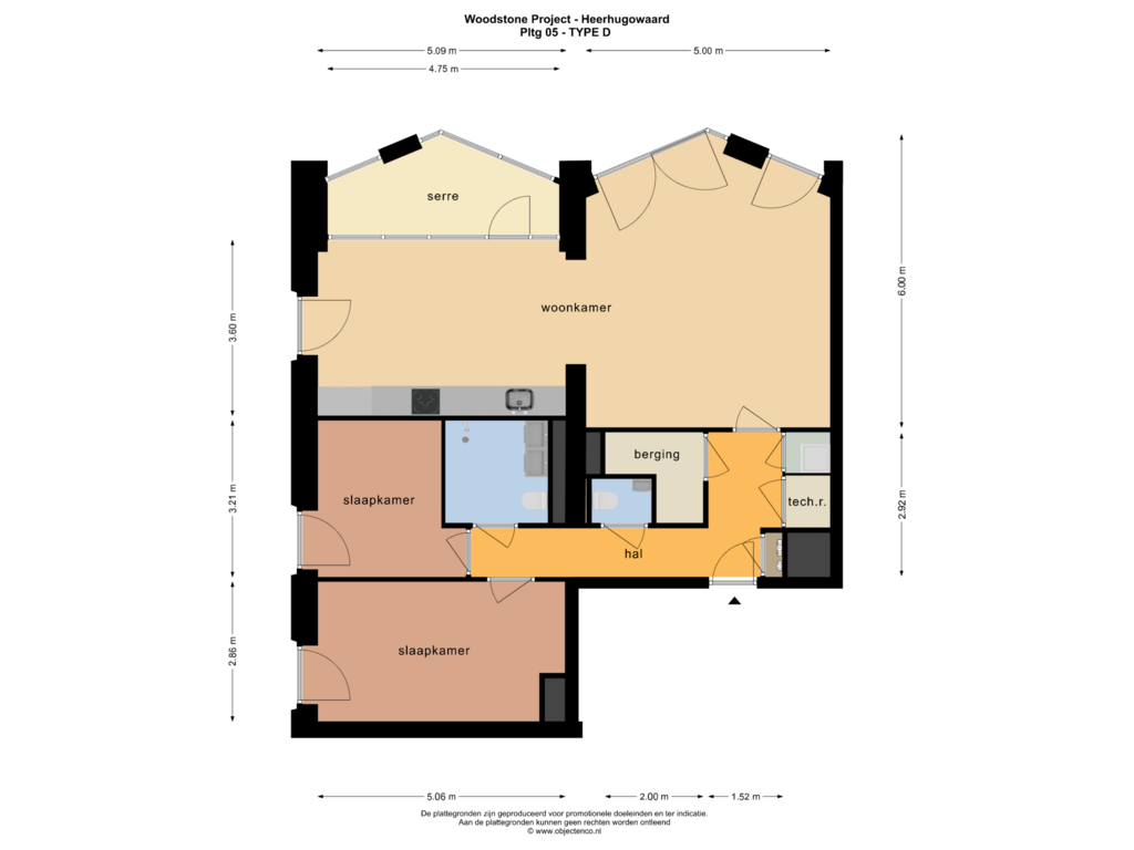 Bekijk plattegrond van Pltg 05 van Type C Diep 3 Kamer appartement comfort