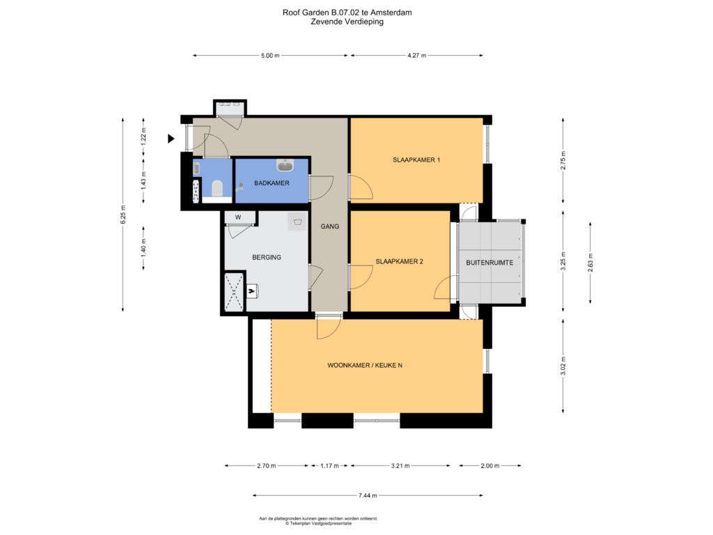 Bekijk plattegrond van Zevende Verdieping van Roof Garden (Bouwnr. B.07.02)