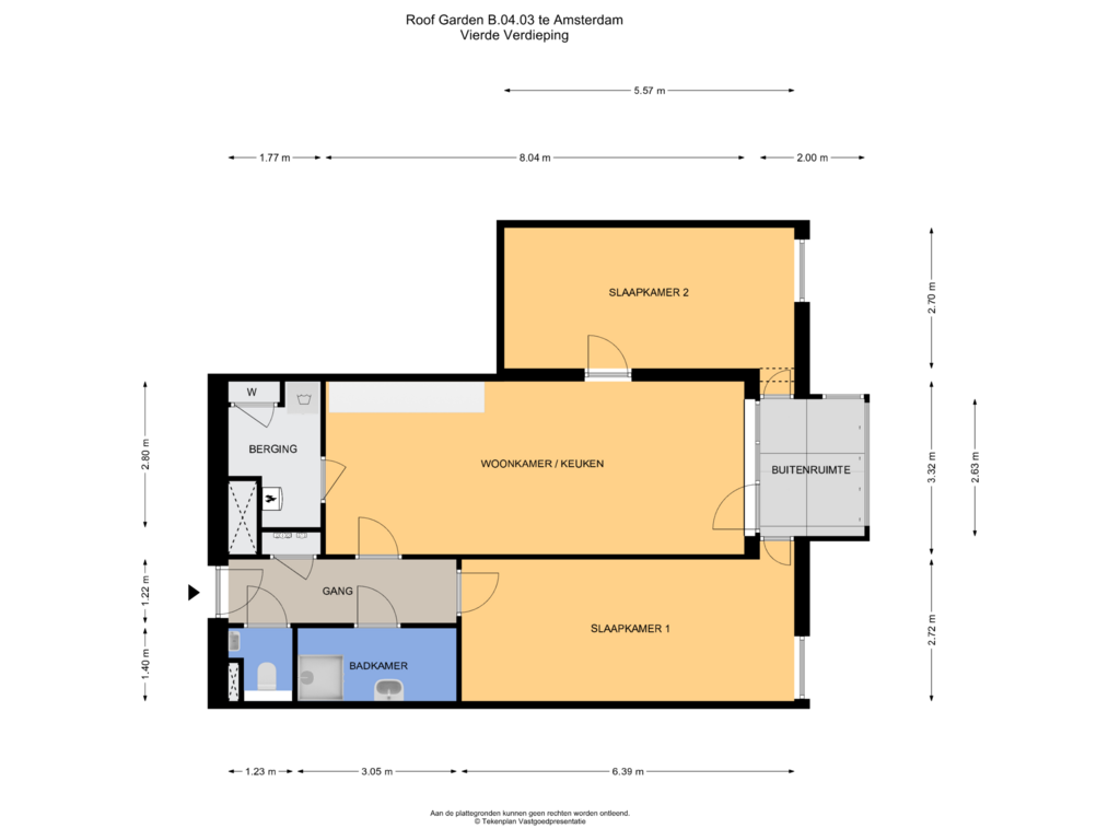 Bekijk plattegrond van Vierde Verdieping van Roof Garden (Bouwnr. B.04.03)