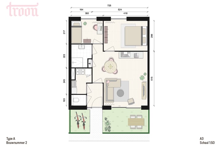 Foto 3 van Type A (Bouwnr. 3)