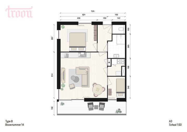 Photo 2 of Type B (Bouwnr. 14)