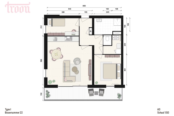 Foto 2 van Type I (Bouwnr. 22)