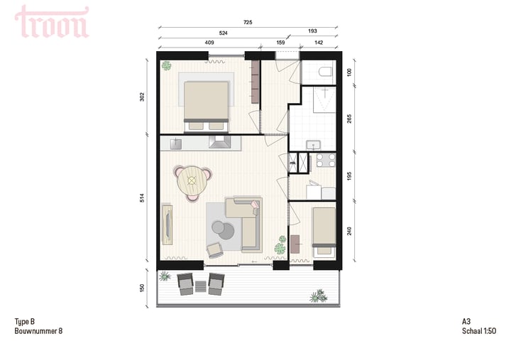 Foto 2 van Type B (Bouwnr. 8)