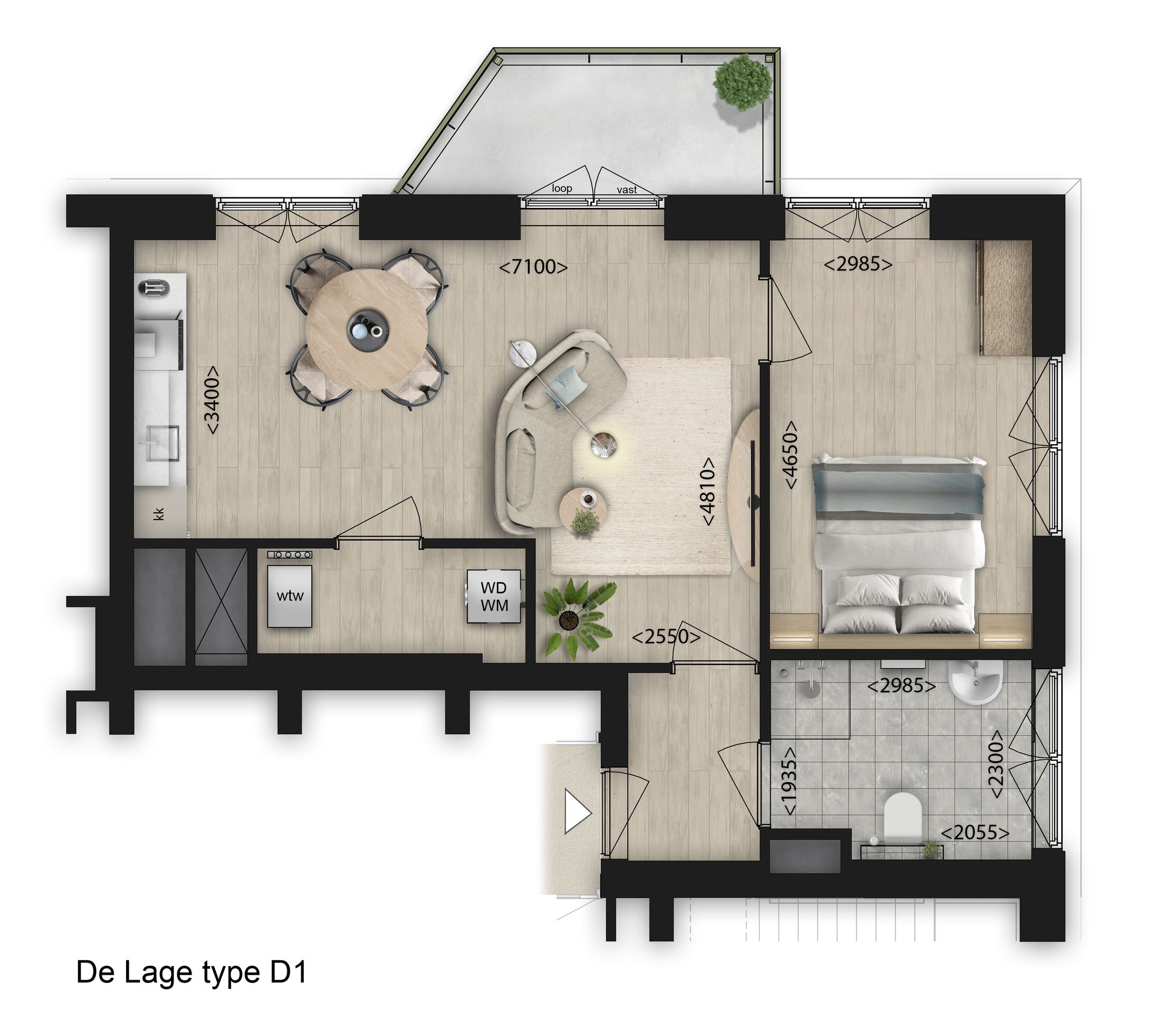 2-Kamer appartement (Bouwnr. 7.17)  false