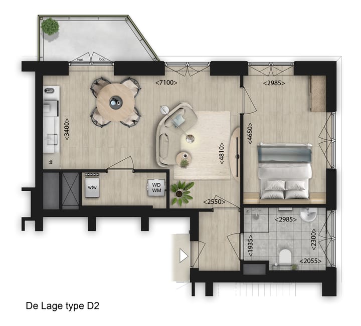 Photo 1 of 2-Kamer appartement (Bouwnr. 8.17)