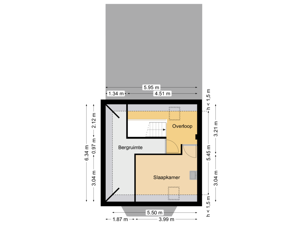 Bekijk plattegrond van Verdieping van Zoomweg 8-A