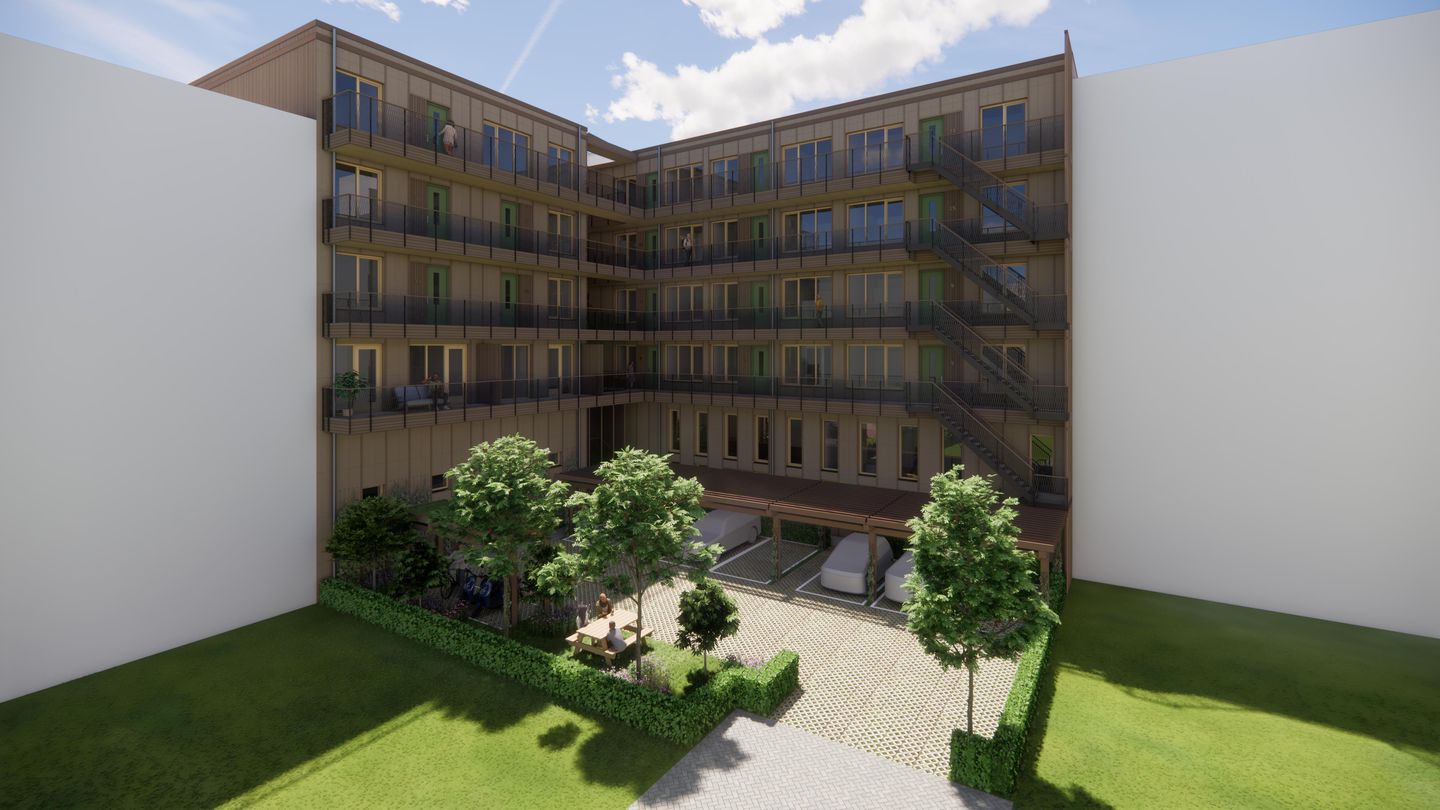 Foto 10 van Vierkamer hoekappartement (Bouwnr. 8)