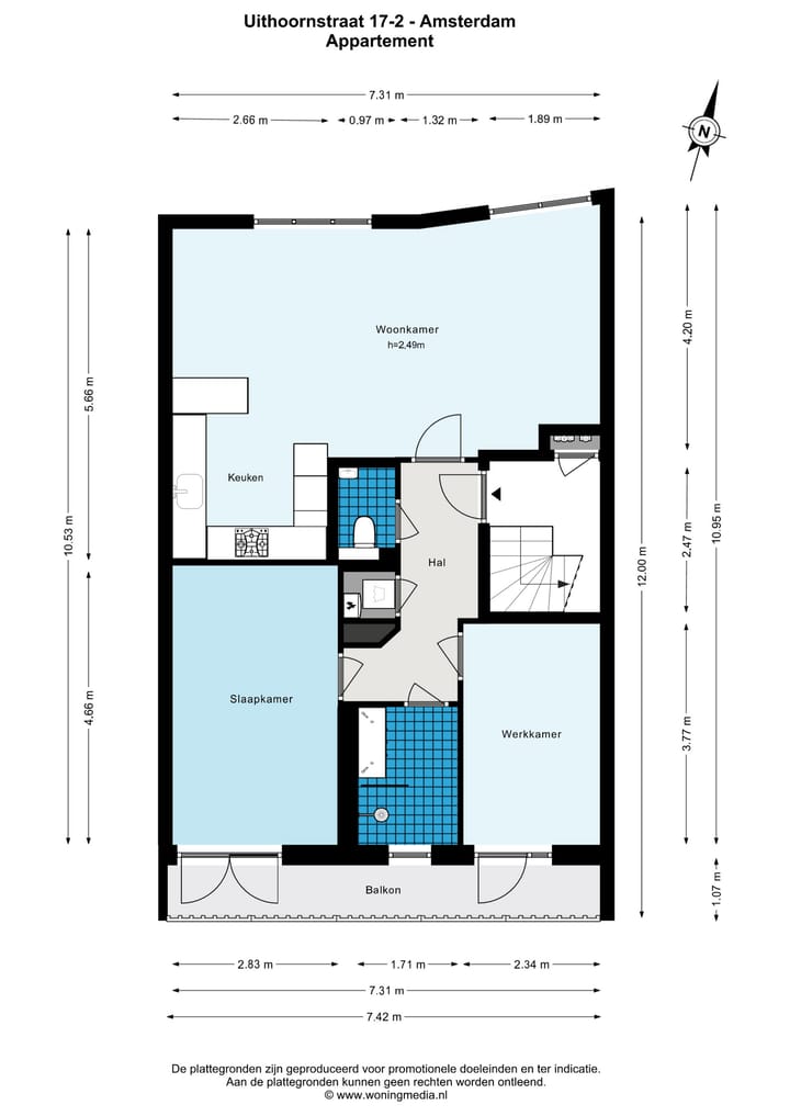 Foto 25 van Uithoornstraat 17-2