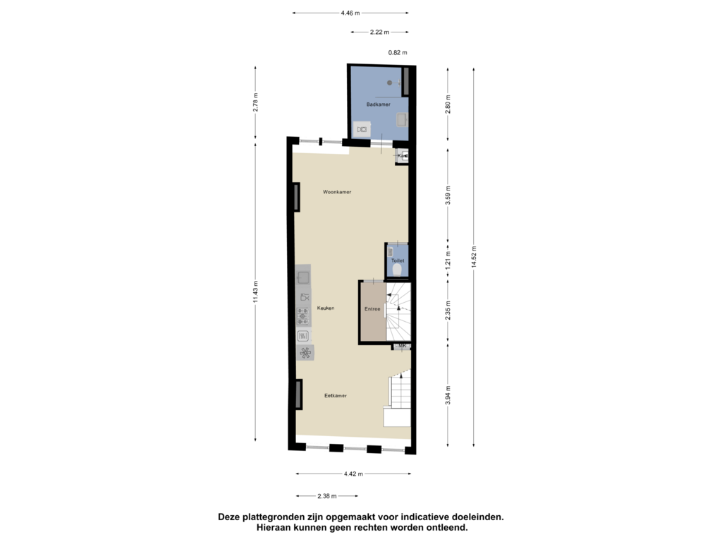 Bekijk plattegrond van Vierde Verdieping van Nicolaas Berchemstraat 3-3