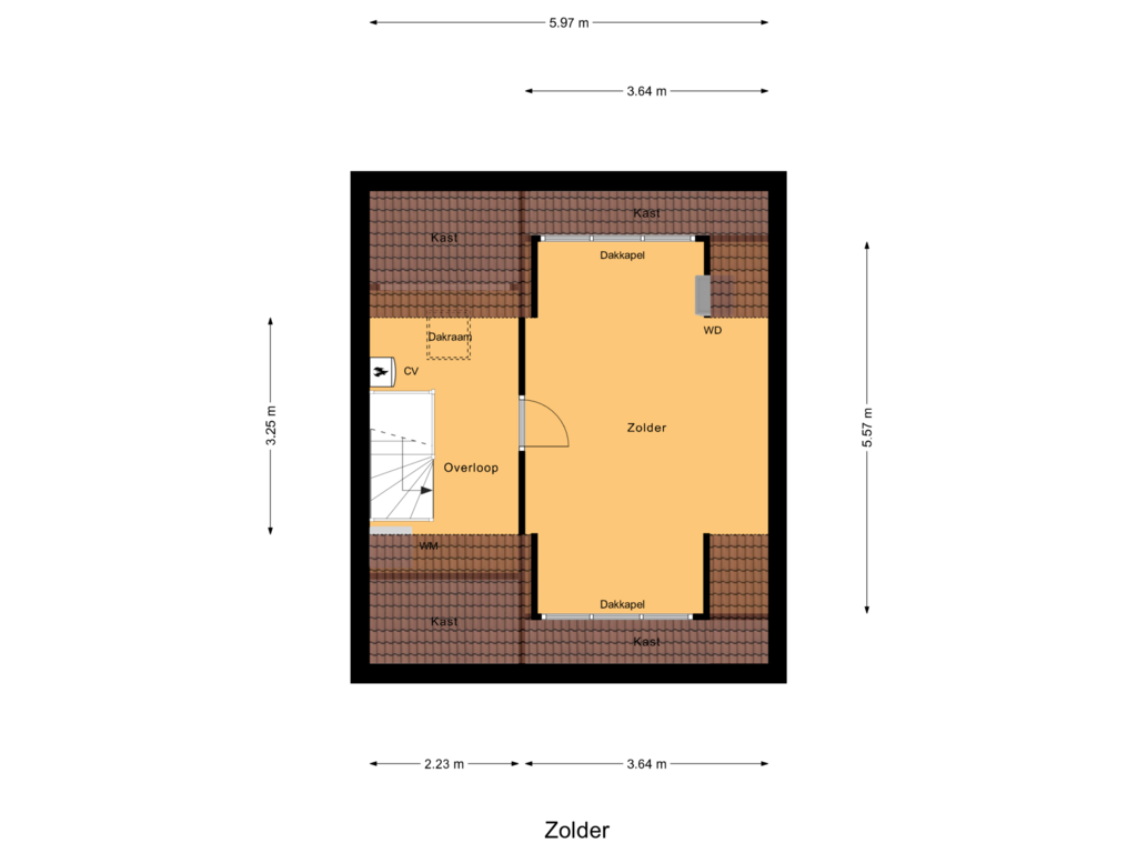 Bekijk plattegrond van Zolder van Distel 2