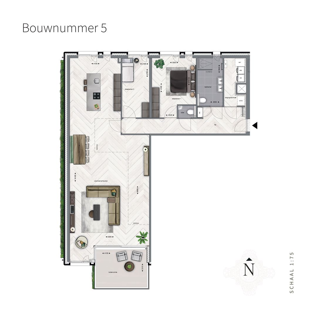 Foto 8 van Park Trianon Type 4 - Hoekappartement (Bouwnr. A05)