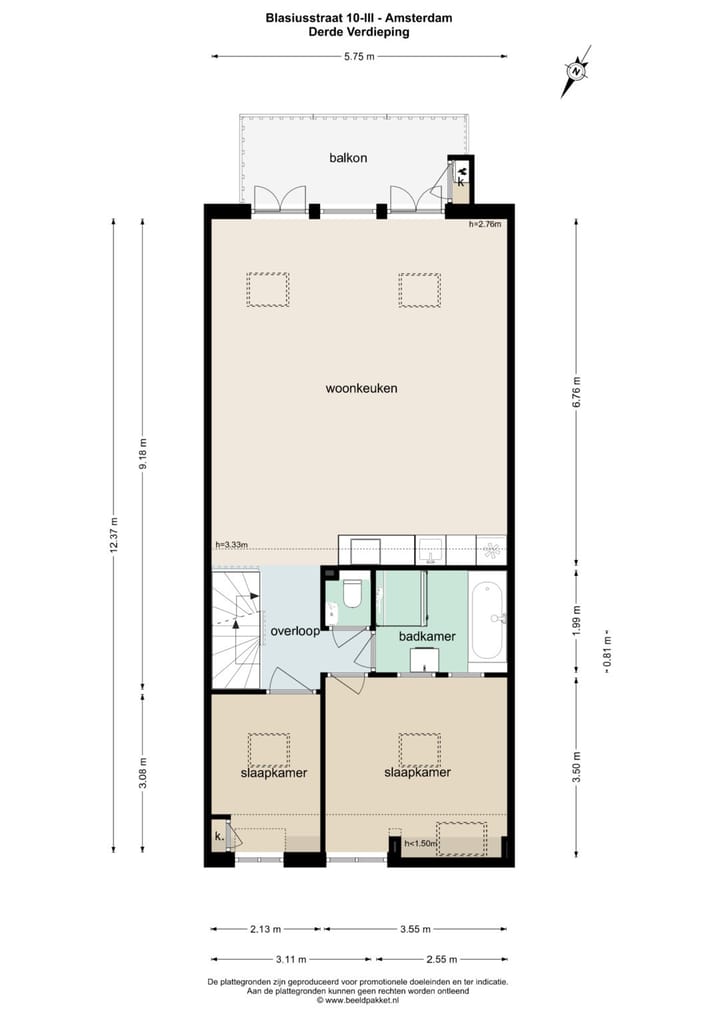 Foto 48 van Blasiusstraat 10-3