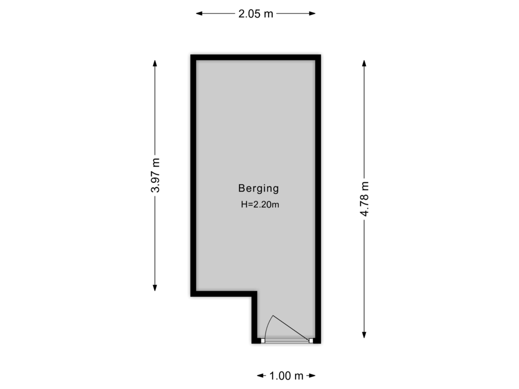 Bekijk plattegrond van Berging van Wolframstraat 38