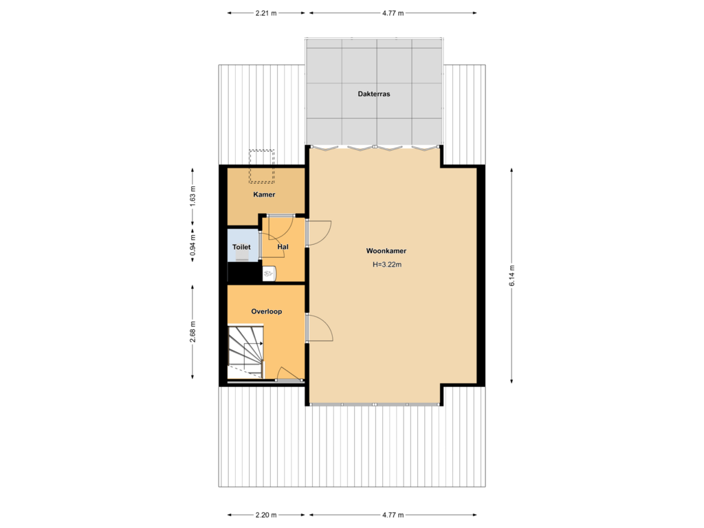 Bekijk plattegrond van Woonetage II van Bachweg 27-C