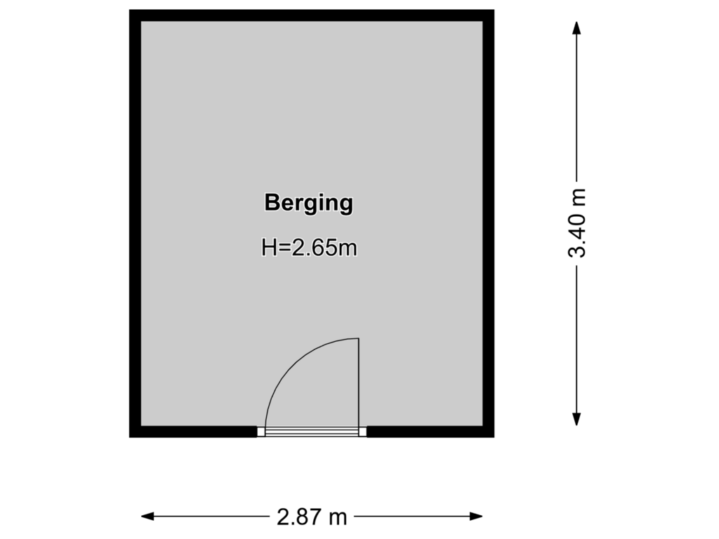 Bekijk plattegrond van Berging van Bachweg 27-C