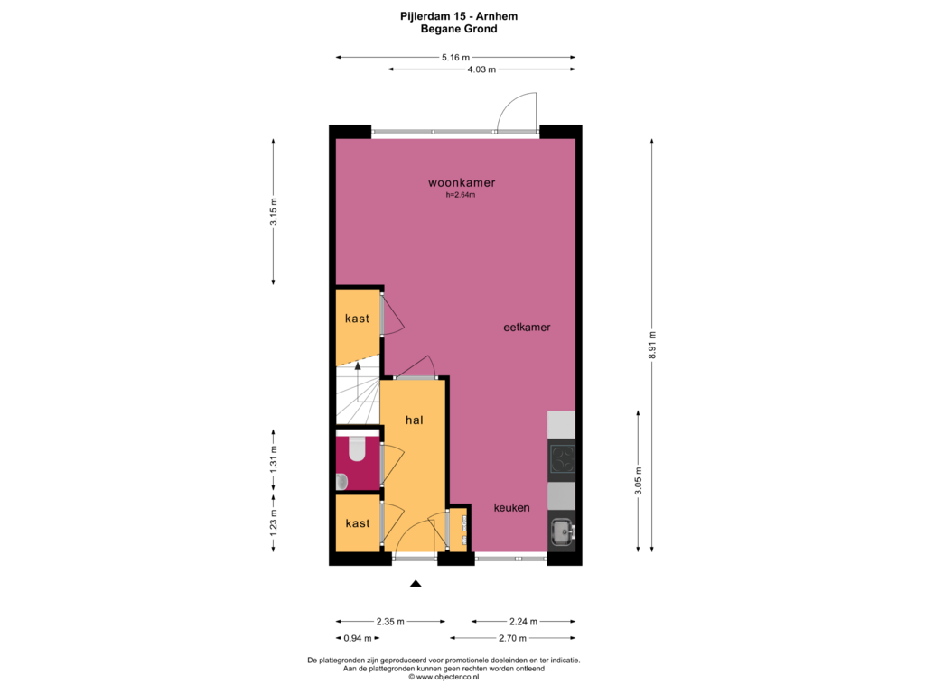 Bekijk plattegrond van BEGANE GROND van Pijlerdam 15