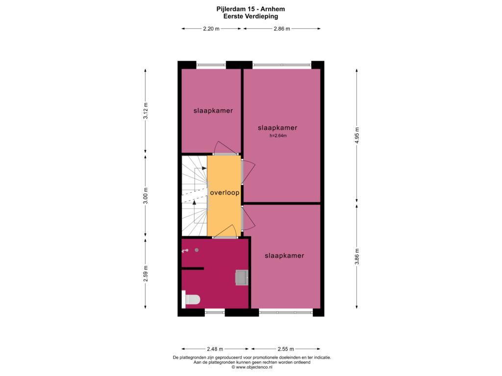 Bekijk plattegrond van EERSTE VERDIEPING van Pijlerdam 15