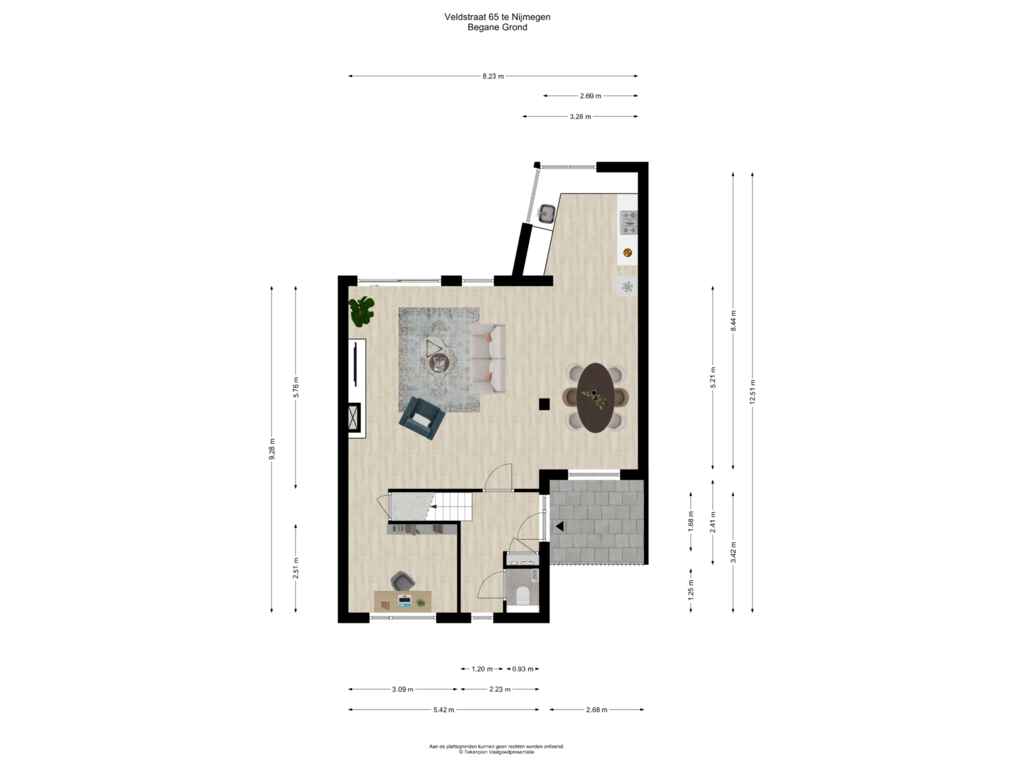 Bekijk plattegrond van Begane Grond van Veldstraat 65